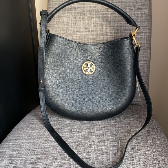 TORY BURCH CARSON SMALL LEATHER HOBO BAG - Picture 6 of 10